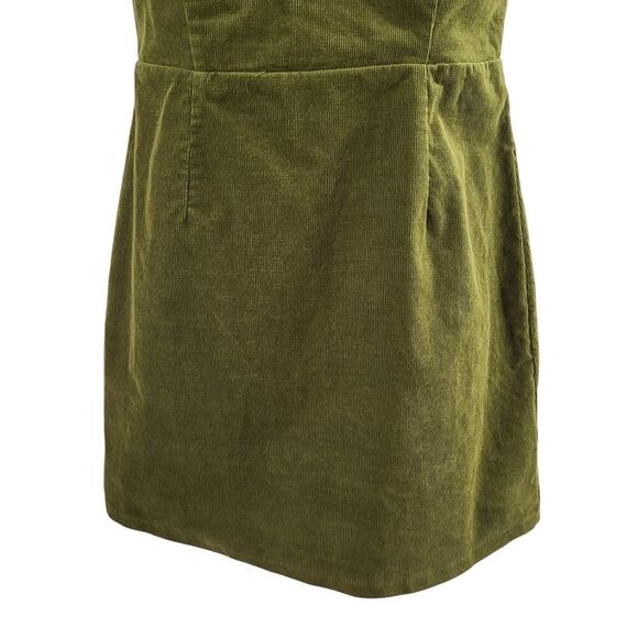 Urban Outfitters Size 0 Olive Green Corduroy Mini Dress Sleeveless Party Casual - Picture 9 of 15